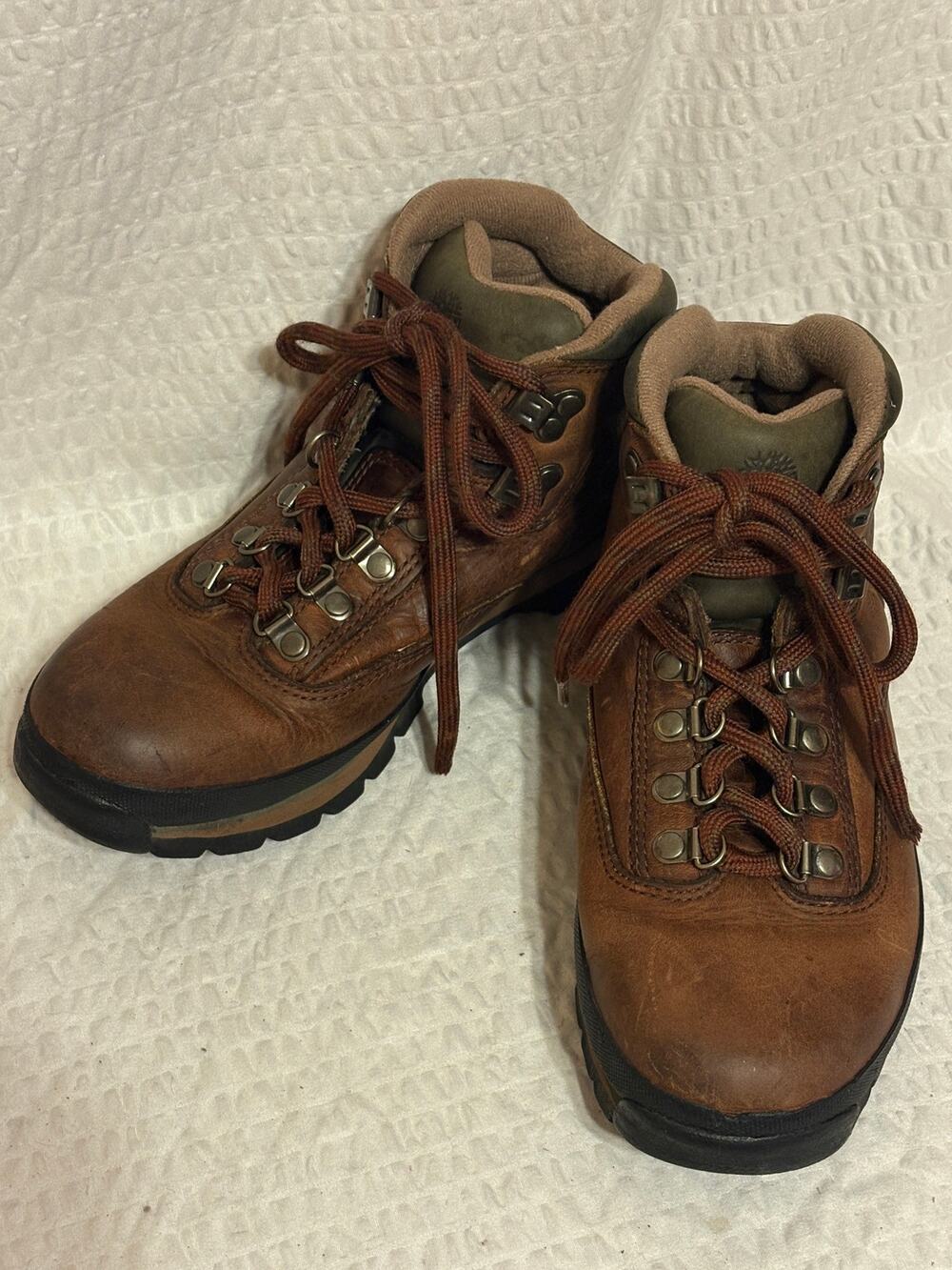Timberland Euro Hiker 95310 Brown Leather Women’s Size 8.5 Trail Boots